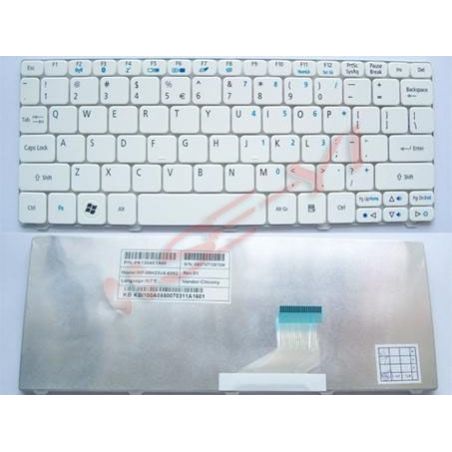 Keyboard Acer Aspire ONE 521 522 532 532H 532G AO532H AO521 AO522 AO533 AOD255 AOD255E AOD260 PUTIH